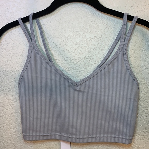 For Love And Lemons Other - For Love & Lemons- Eva Crop Top/Sports Bra-Sz.Sm-Dove Grey